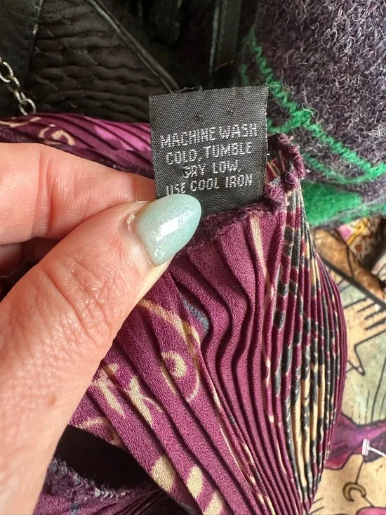 Vintage 90’s/Y2K Era Purple Boho Printed Ribbed Tank Top Size Small - Picture 3 of 6